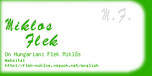 miklos flek business card